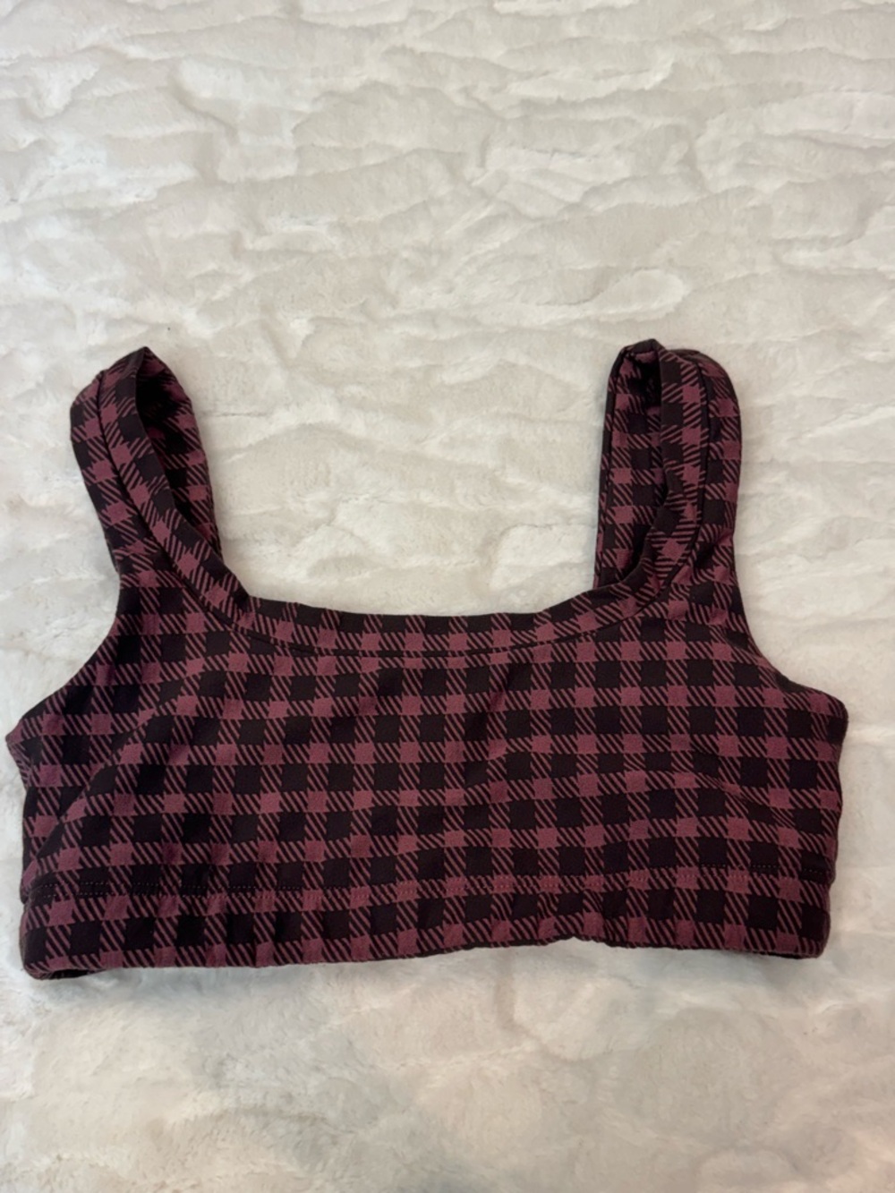 Running Bare Gingham Sports Bra Size 6/8